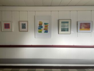 Exhibition of colourful artwork
