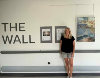 Artist Georgina King with her exhibition