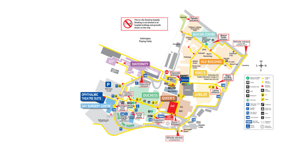 Map of Musgrove Park Hospital