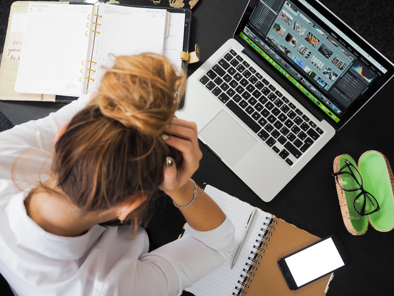 Woman Stressed at Work