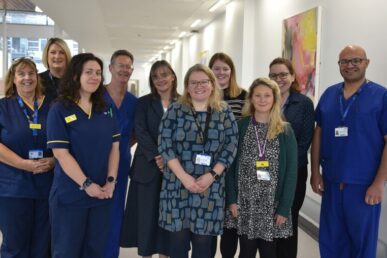 A photo of colleagues who work in the trust's gynaecological oncology service.