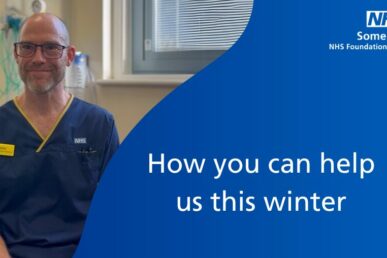 Blue graphic with the words 'How you can help us this winter'