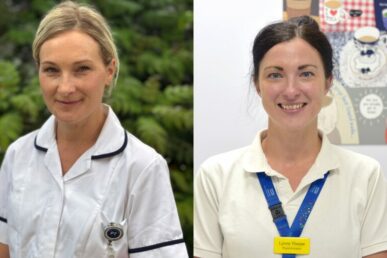 Pen portrait photos of two major trauma coordinators at Somerset NHS Foundation Trust.