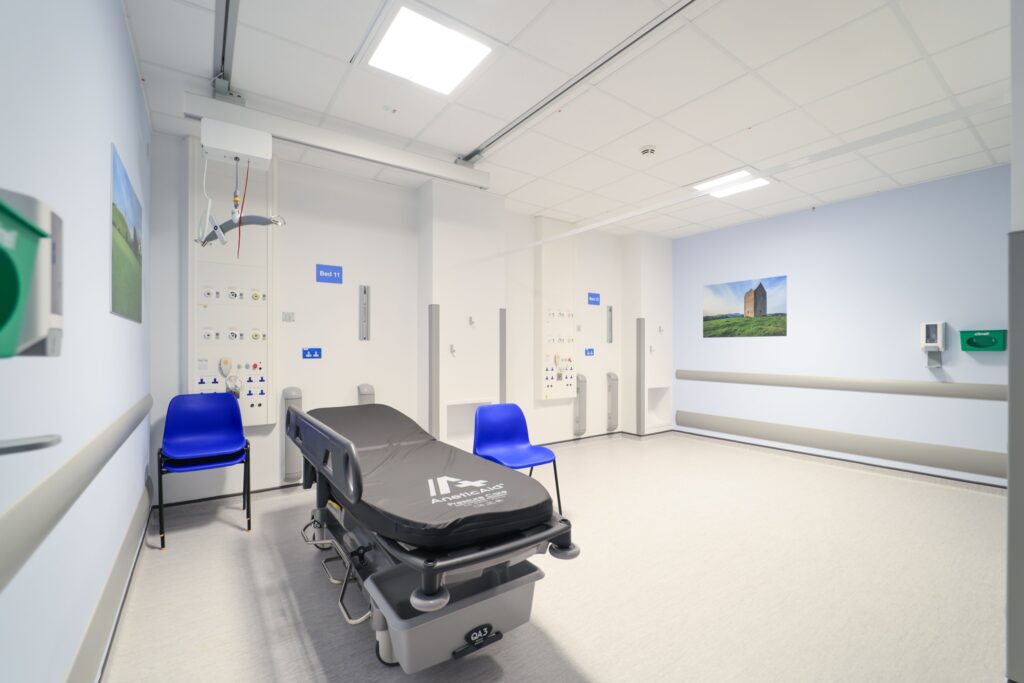 A photo of the endoscopy department in the King's Building at Musgrove Park Hospital.
