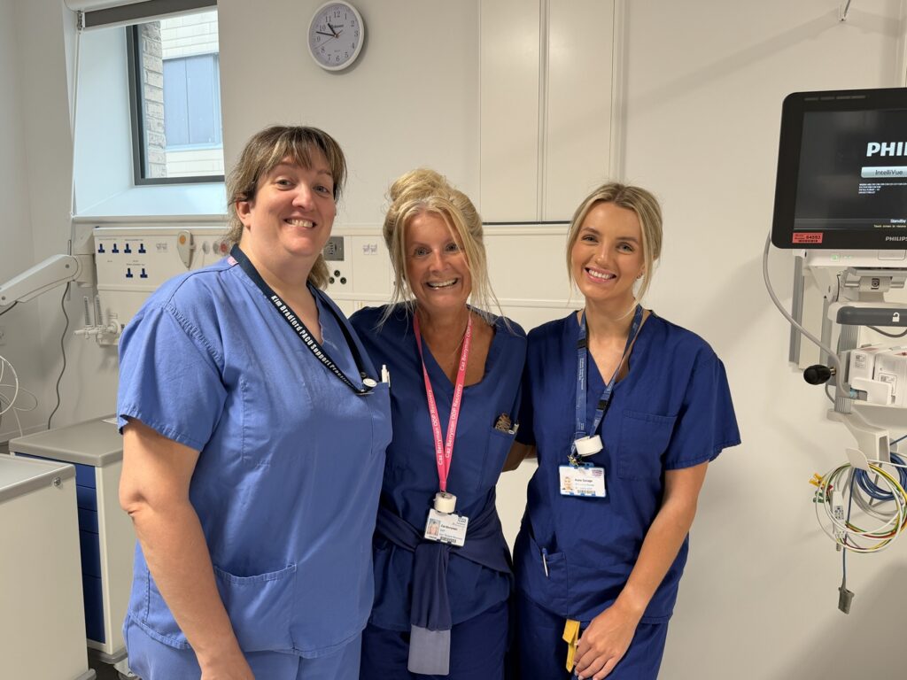 A photo of the general theatres recovery team in the King's Building at Musgrove Park Hospital.