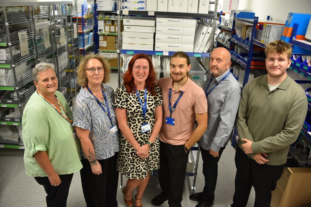 A photo of the supply chain and procurement team who helped kit out the King's Building at Musgrove Park Hospital.
