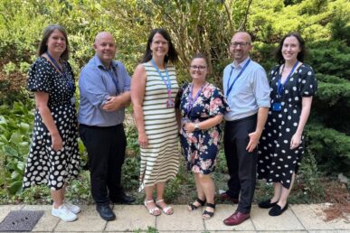 A photo of the clinical coding team at Yeovil Hospital.